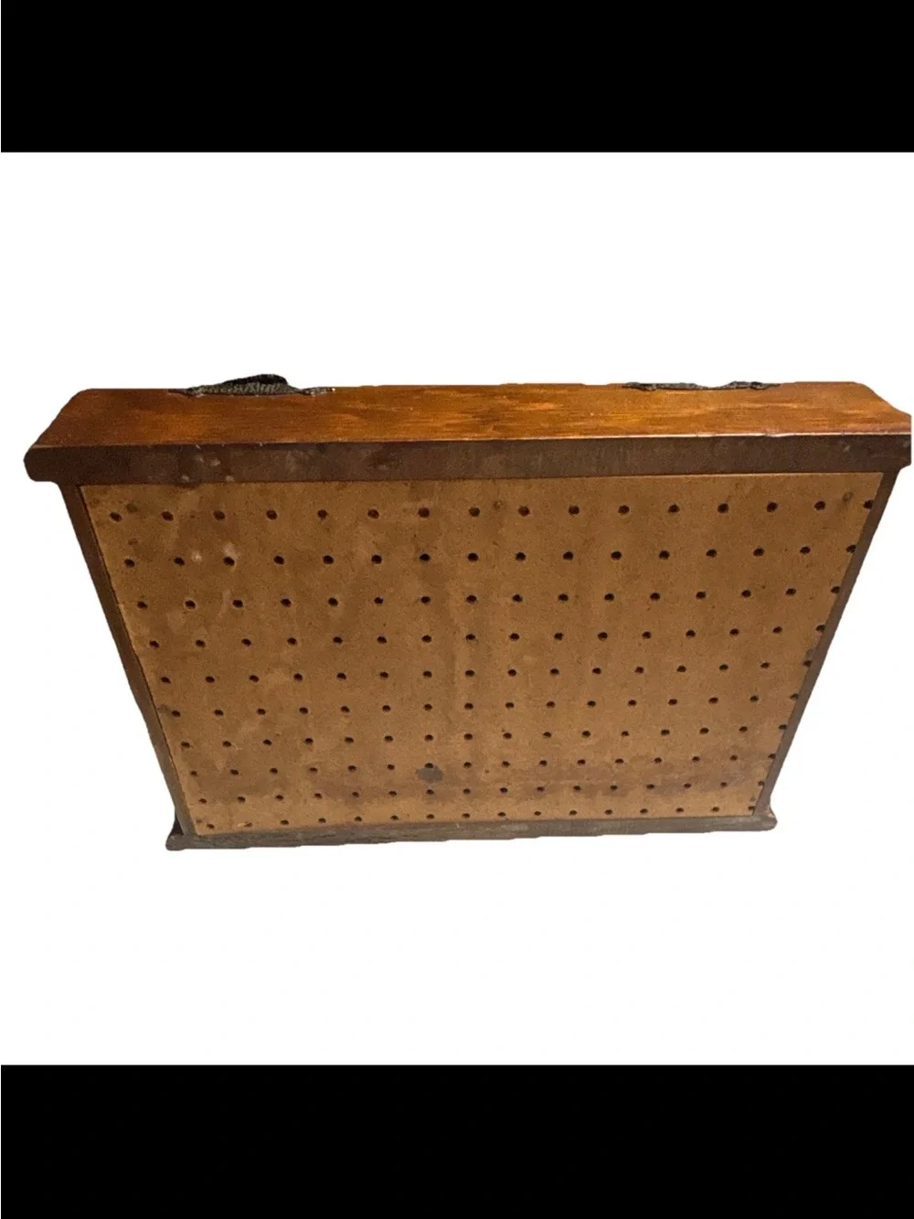 Vintage Handcrafted Wooden Bread Box Storage Chest in Brown